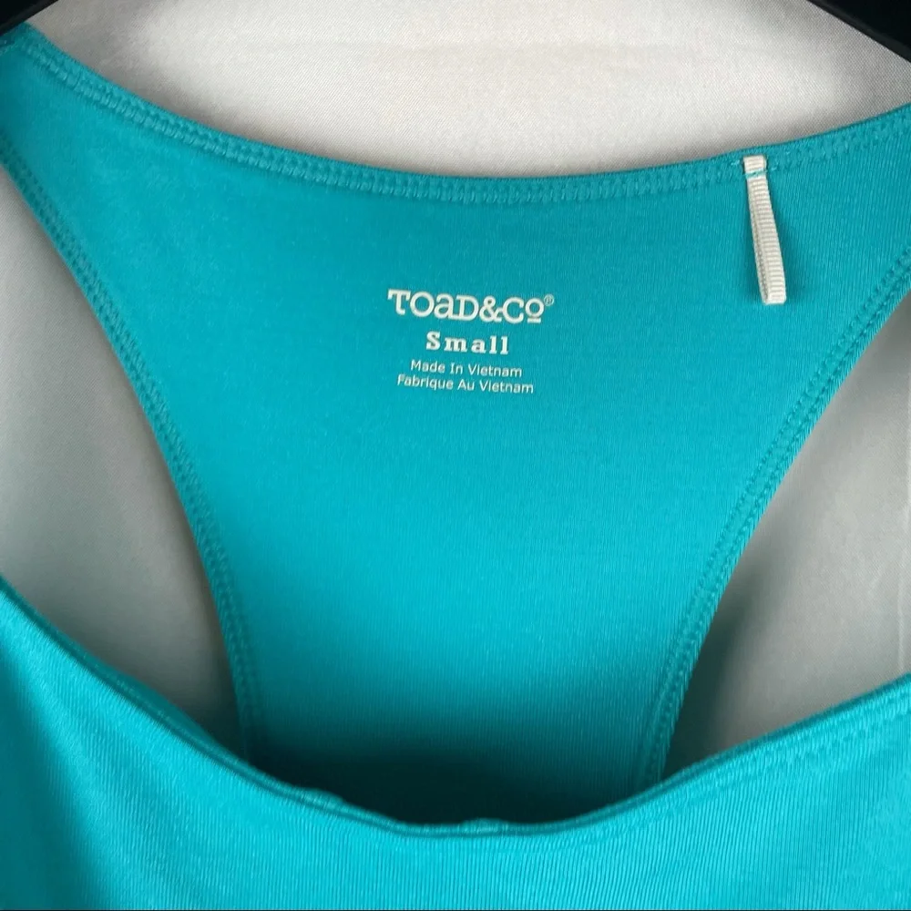 Toad & Co.Tech Tomboy Racerback teal dress with build in bra Small - Picture 3 of 8